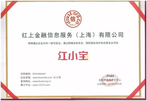 紅小寶榮膺互聯(lián)網(wǎng)信用AAA級企業(yè)，企業(yè)信用評級服務(wù)再樹典范